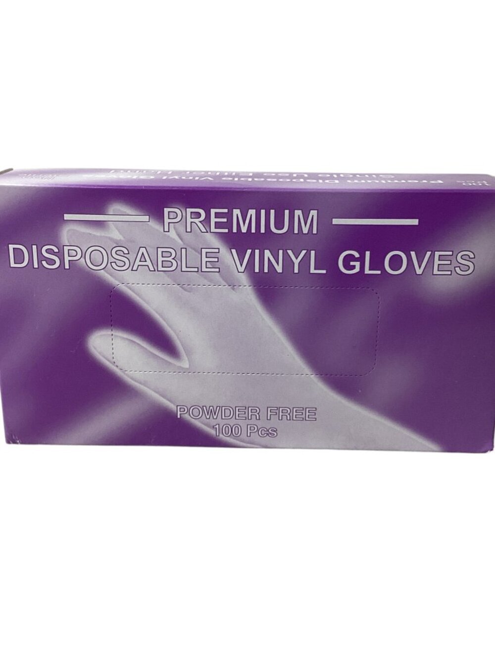Premium Disposable Vinyl Gloves, 100% Vinyl, latex-free, 100 gloves, Large